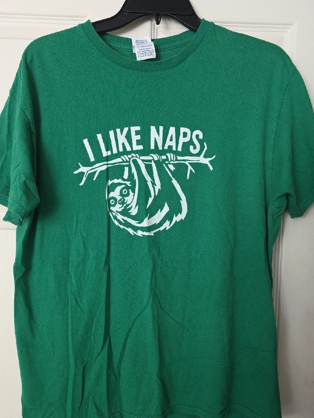 Green "I Like Naps" Sloth Graphic Tee